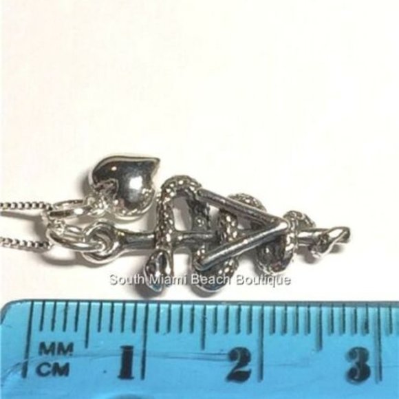 Sterling Silver Veterinarian Caduceus Necklace Doctor Vet Tech Graduation Gift - Picture 12 of 12